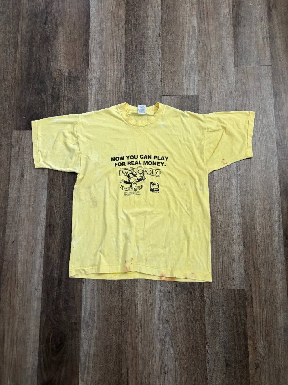 Vintage 1996 Florida Lottery Monopoly Promo Tee Shirt Single Stitch